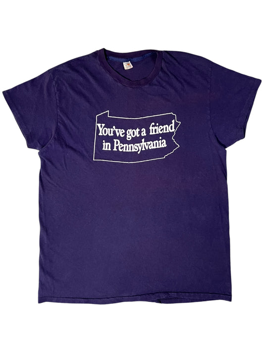 Vintage 1970s Hanes “You’ve got a friend in Pennsylvania” faded tee (L)