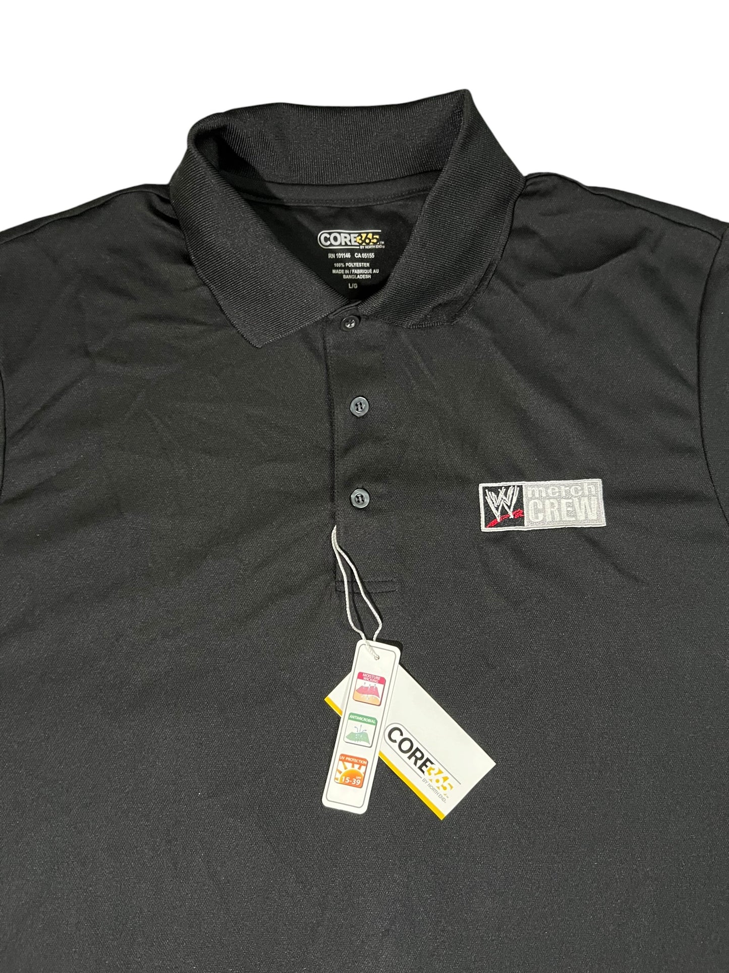 Vintage Y2K WWE merch crew polo shirt (L) DS NWT