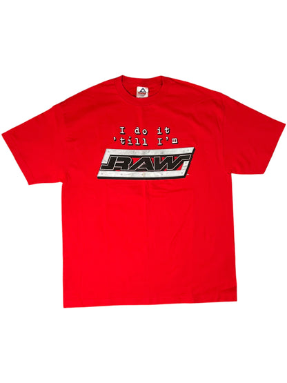 Vintage 2002 WWE “I do it till I’m RAW” wrestling tee (XL)