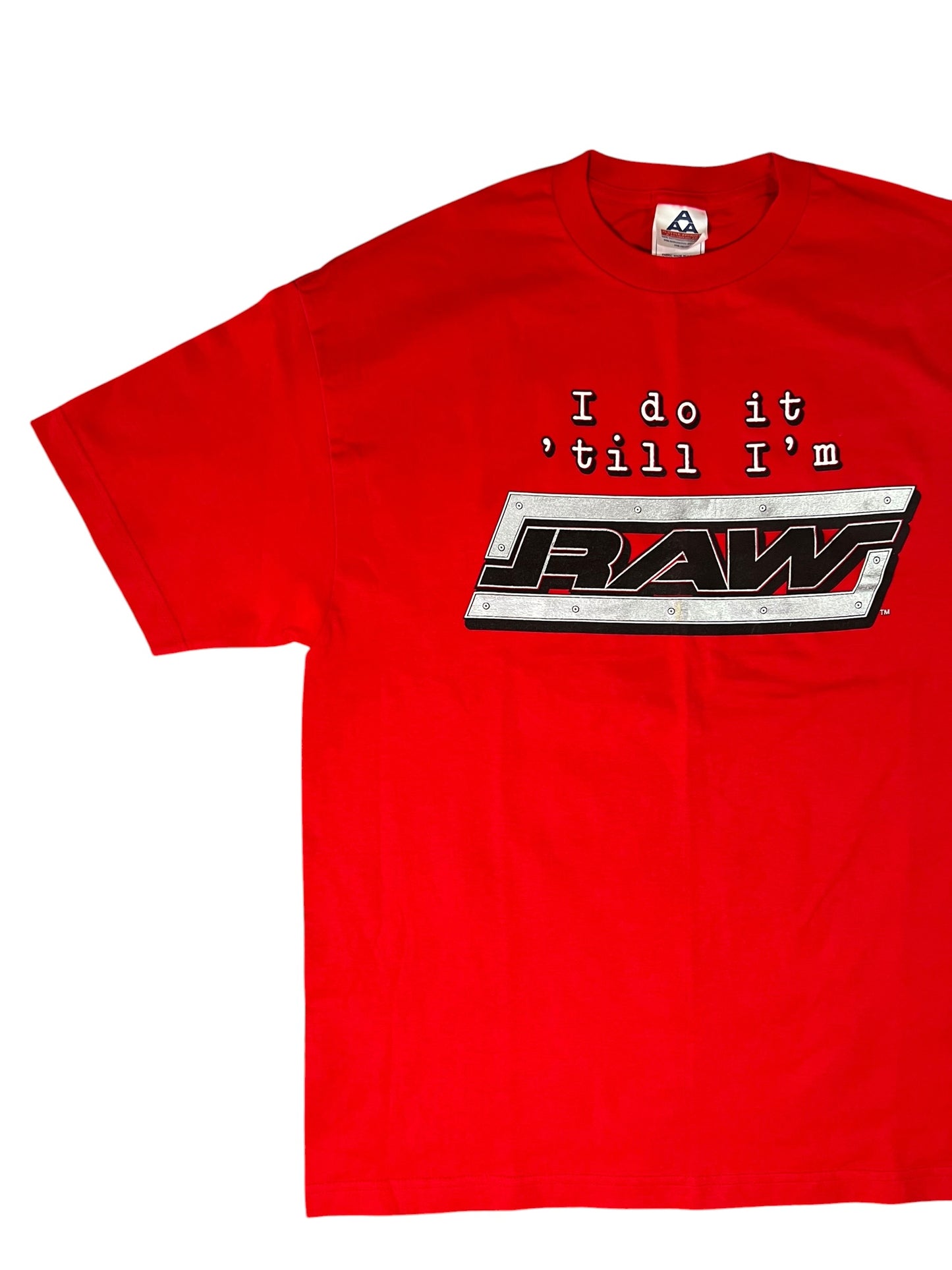 Vintage 2002 WWE “I do it till I’m RAW” wrestling tee (XL)