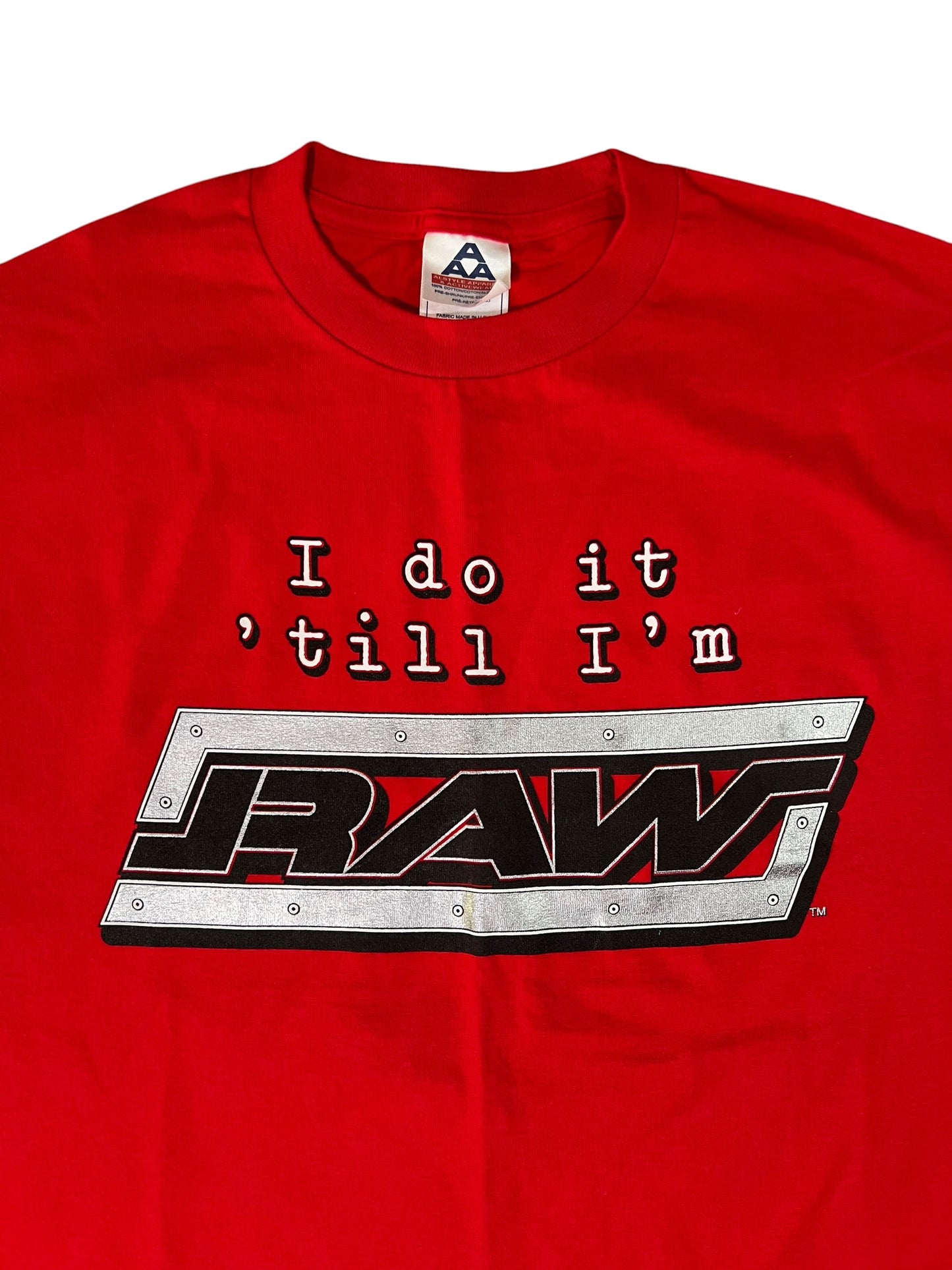 Vintage 2002 WWE “I do it till I’m RAW” wrestling tee (XL)
