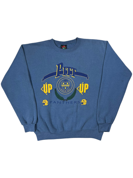 Vintage 90s University of Pittsburgh Pitt Panthers faded crewneck (M)