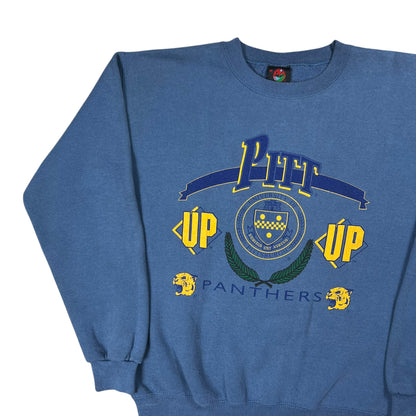 Vintage 90s University of Pittsburgh Pitt Panthers faded crewneck (M)