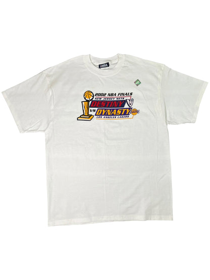 Vintage 2002 NBA Finals Los Angeles Lakers New Jersey Nets tee (XL) DS NWOT