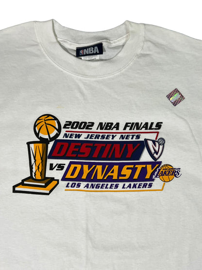 Vintage 2002 NBA Finals Los Angeles Lakers New Jersey Nets tee (XL) DS NWOT
