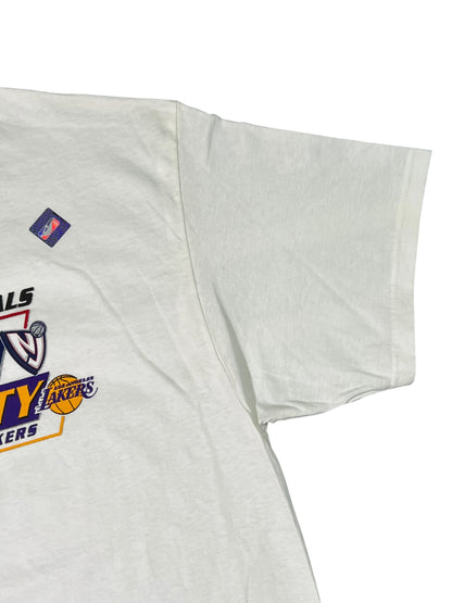 Vintage 2002 NBA Finals Los Angeles Lakers New Jersey Nets tee (XL) DS NWOT