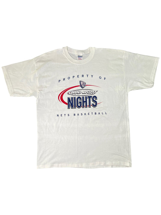 Vintage Y2K New Jersey Nets Bud Light Nights NBA tee (XL)