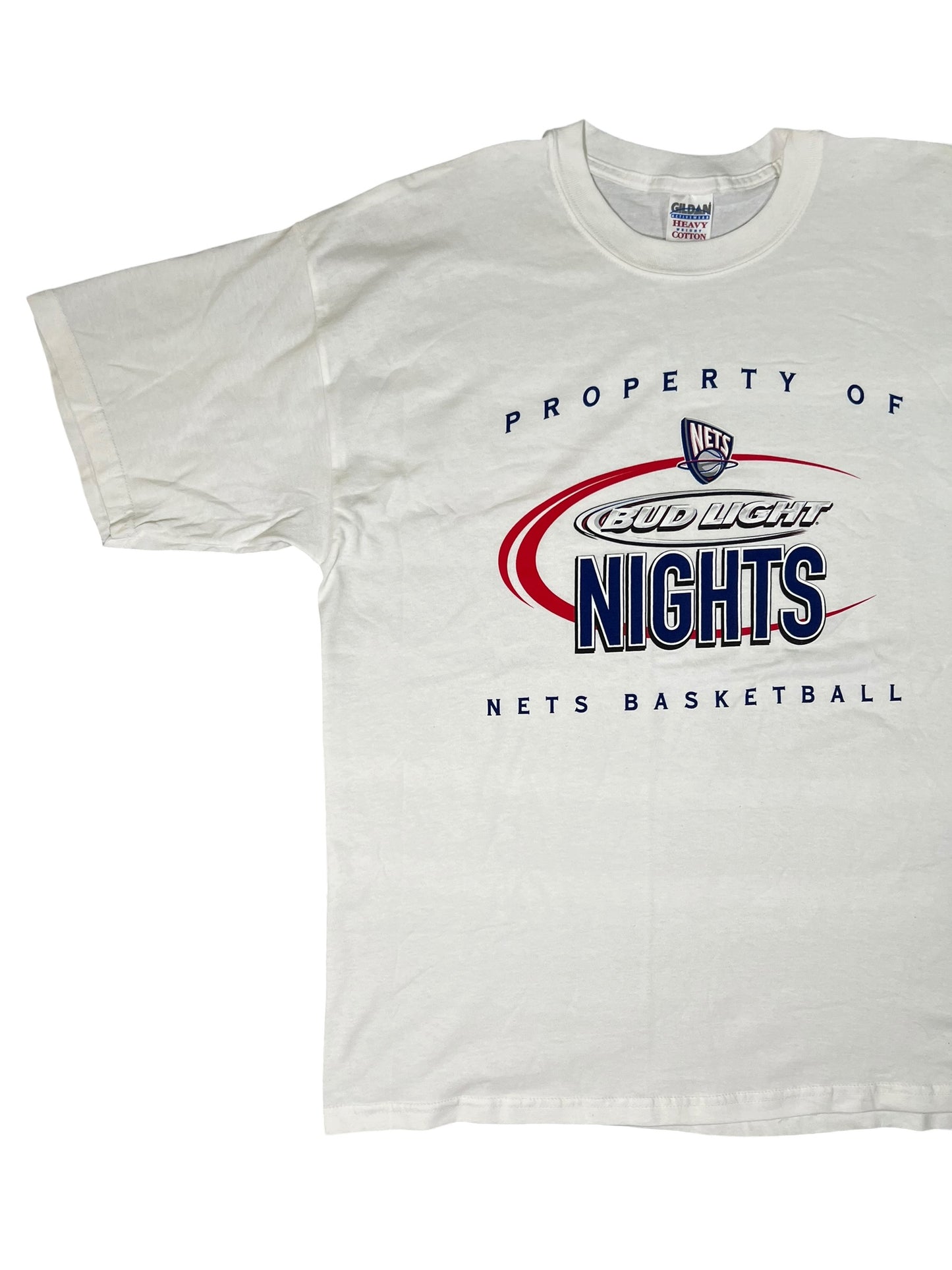 Vintage Y2K New Jersey Nets Bud Light Nights NBA tee (XL)