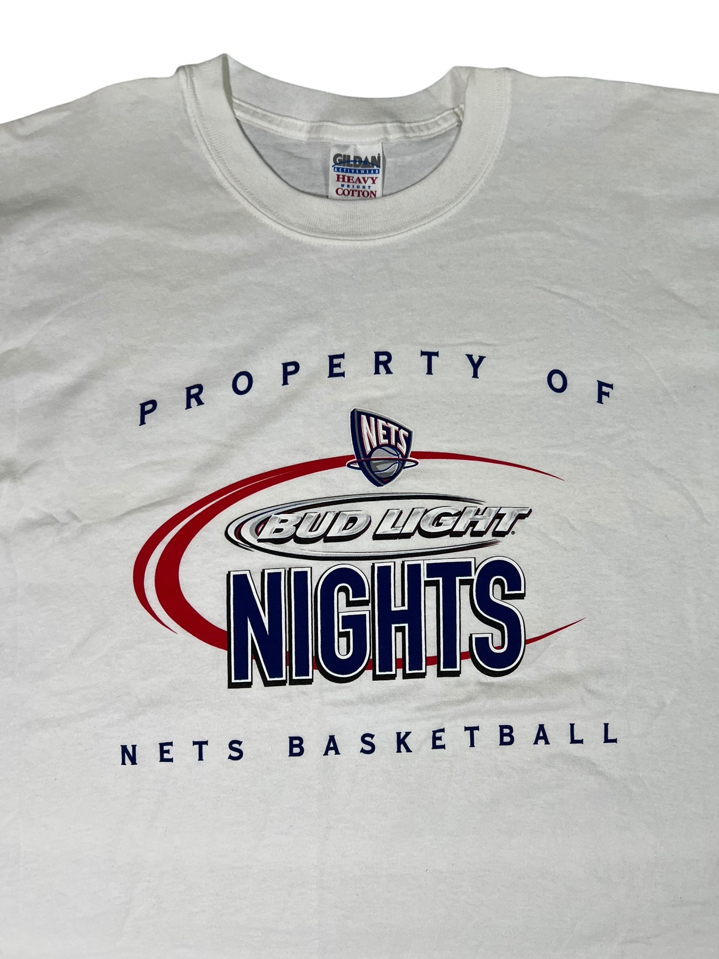 Vintage Y2K New Jersey Nets Bud Light Nights NBA tee (XL)
