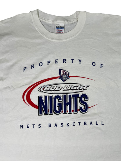 Vintage Y2K New Jersey Nets Bud Light Nights NBA tee (XL)