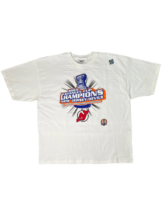 Vintage 2003 New Jersey Devils Stanley Cup Champs tee (XXL) DS NWOT