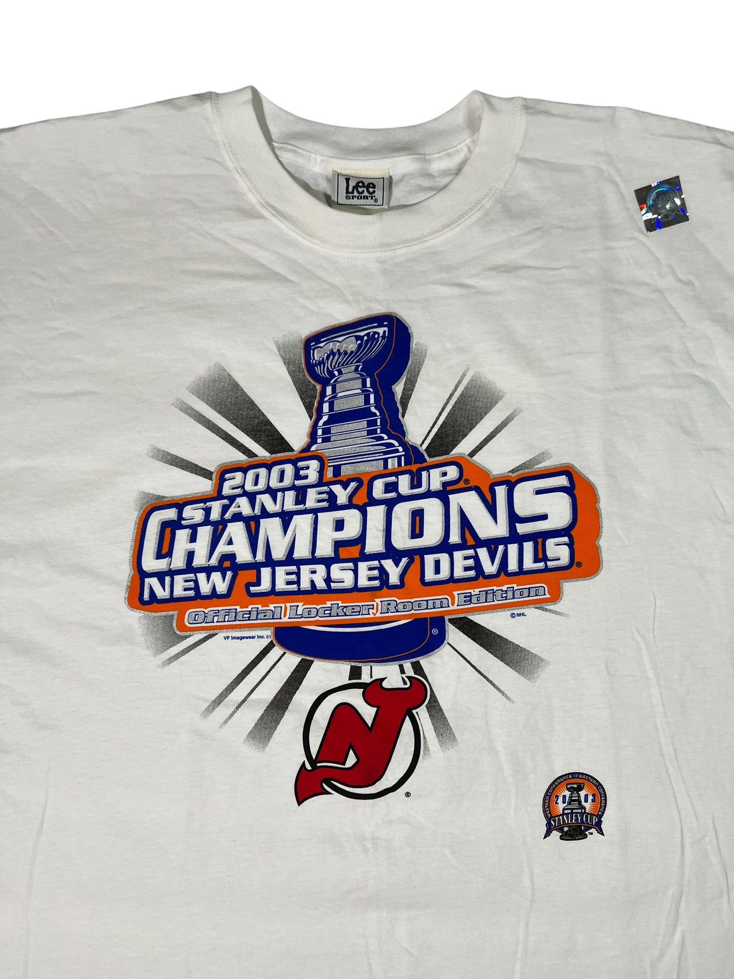 Vintage 2003 New Jersey Devils Stanley Cup Champs tee (XXL) DS NWOT