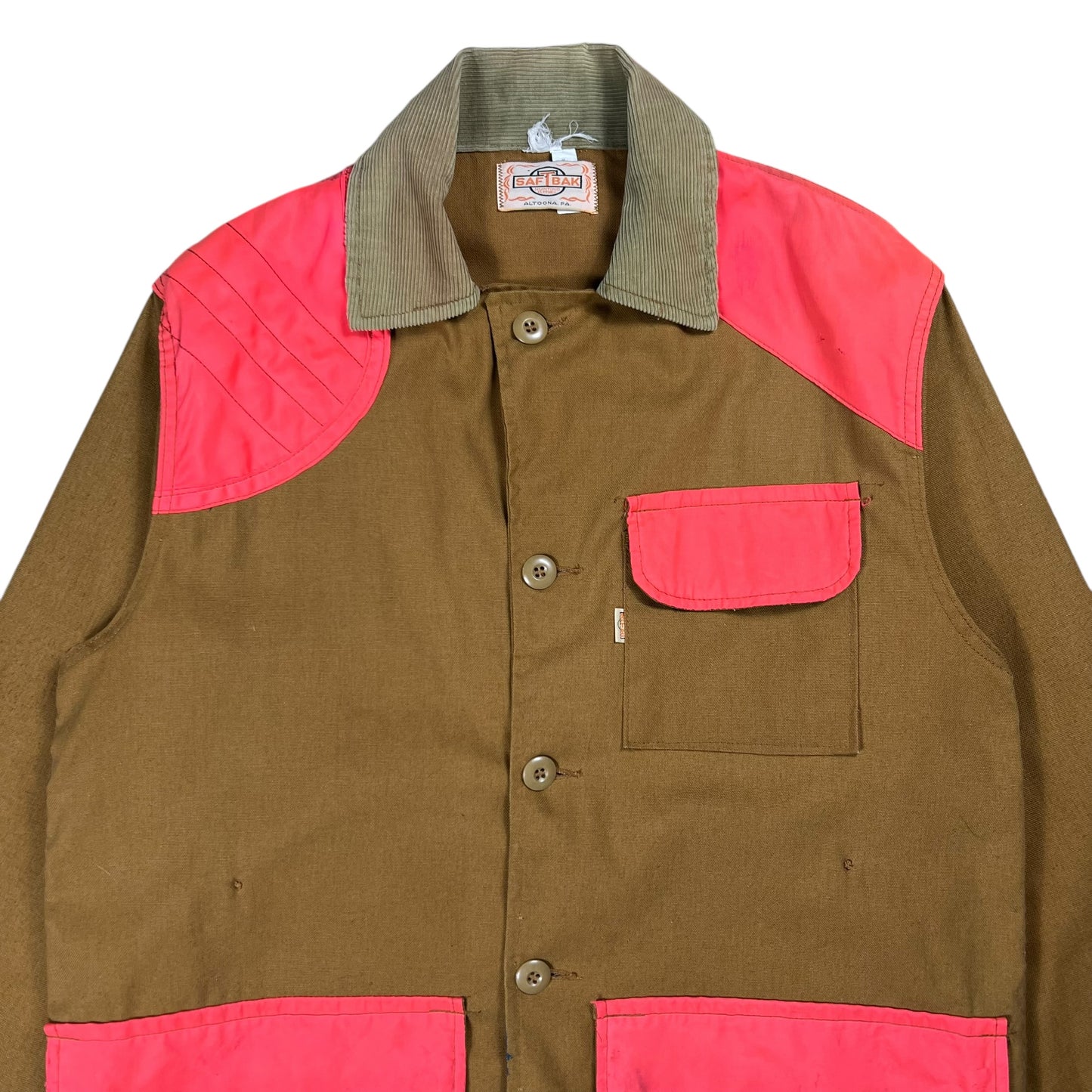 Vintage 80s SAFTBAK faded chore hunting coat (L)