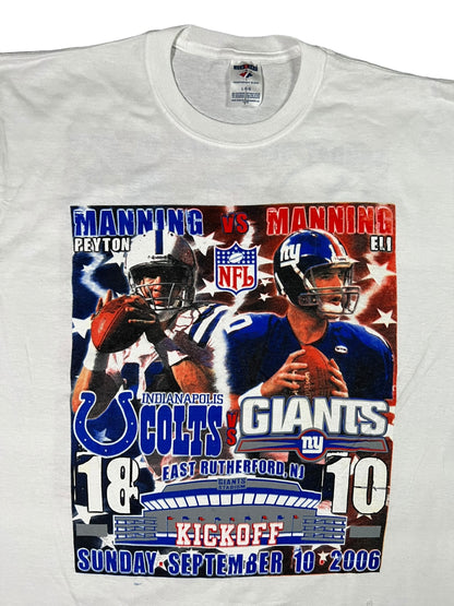 Vintage 2006 New York Giants Indianapolis Colts Manning Brothers tee (L)