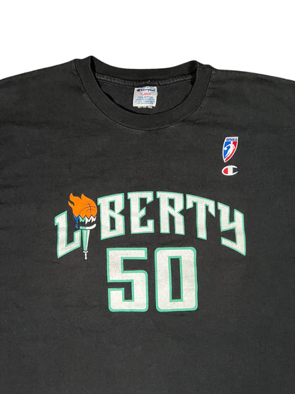 Vintage 90s Champion New York Liberty Rebecca Lobo WNBA faded tee (XL)