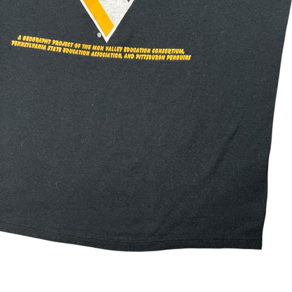 Vintage 90s Russell Athletic Pittsburgh Penguins School and Hockey-Stick With Both tee (XL)