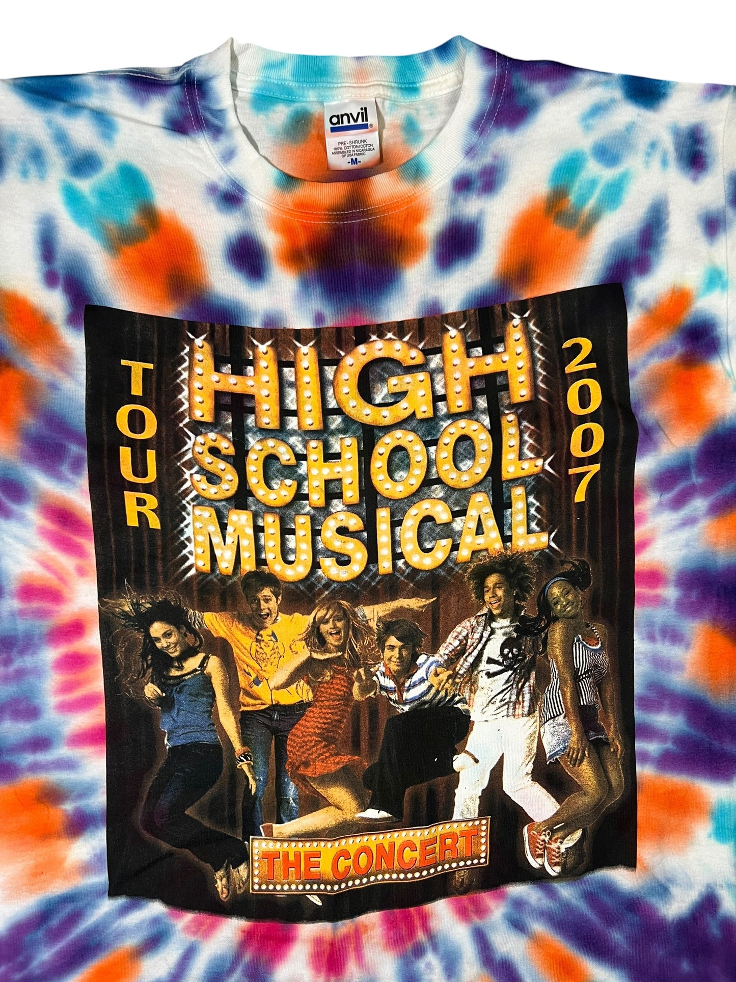 Vintage 2007 High School Musical The Concert tie dye tee (M)