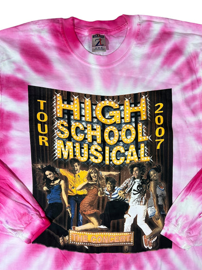 Vintage 2007 High School Musical The Concert tie dye long sleeve shirt (M)