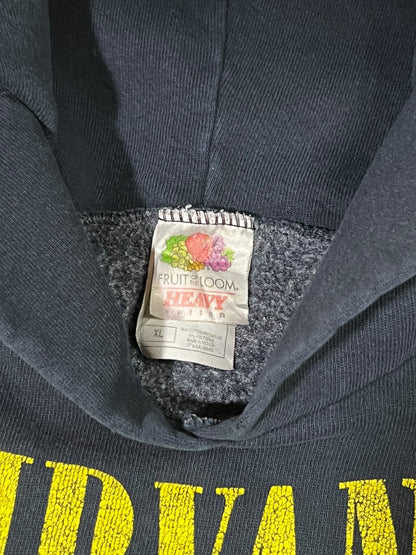 Vintage 90s Nirvana Smiley Kurt Cobain distressed band hoodie (XL)