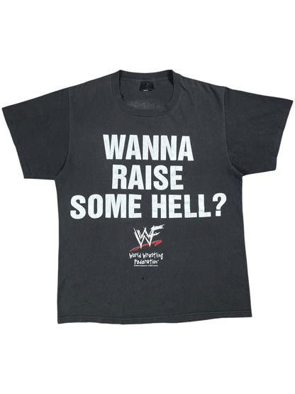 Vintage 1998 WWF Stone Cold Steve Austin HELL YEAH! faded wrestling tee (L)