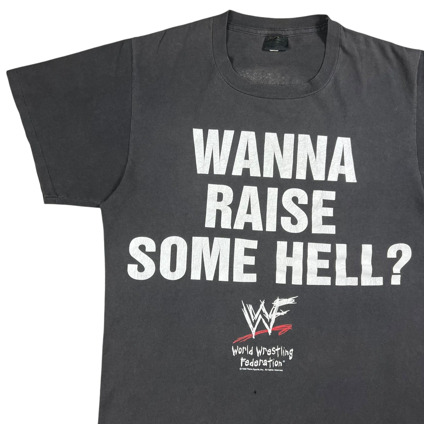Vintage 1998 WWF Stone Cold Steve Austin HELL YEAH! faded wrestling tee (L)