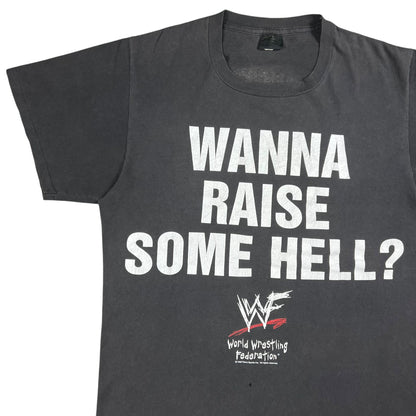 Vintage 1998 WWF Stone Cold Steve Austin HELL YEAH! faded wrestling tee (L)