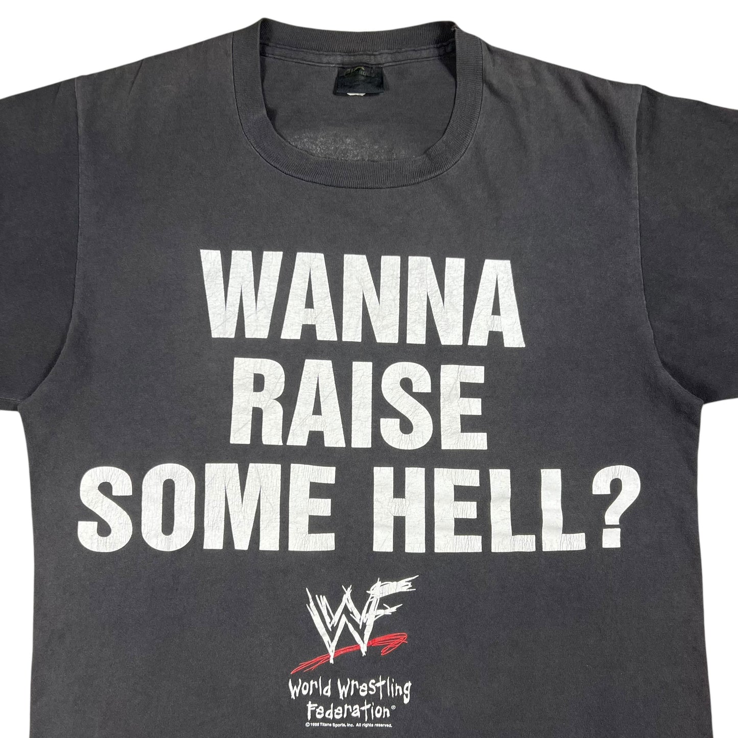 Vintage 1998 WWF Stone Cold Steve Austin HELL YEAH! faded wrestling tee (L)