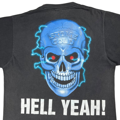 Vintage 1998 WWF Stone Cold Steve Austin HELL YEAH! faded wrestling tee (L)
