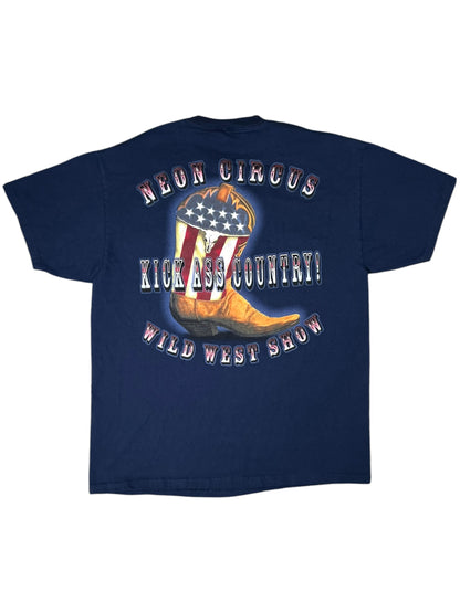 Vintage 2001 Brooks & Dunn Neon Circus Kick Ass Country! band tee (L)