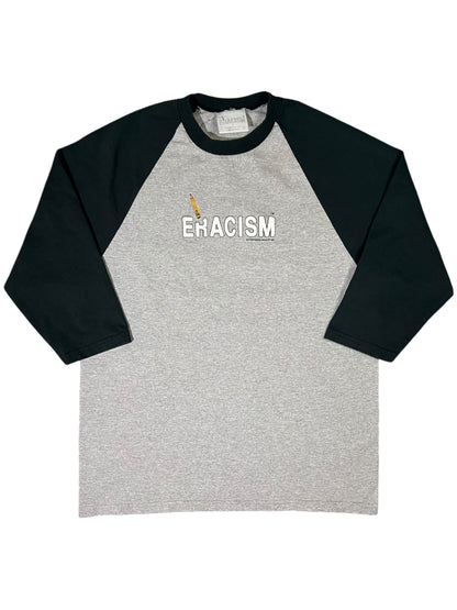Vintage 90s ERACISM “Freedom comes with an Educated Mind!” Raglan tee (M)