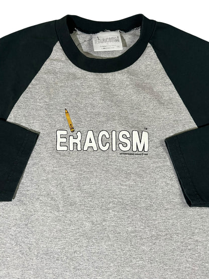 Vintage 90s ERACISM “Freedom comes with an Educated Mind!” Raglan tee (M)