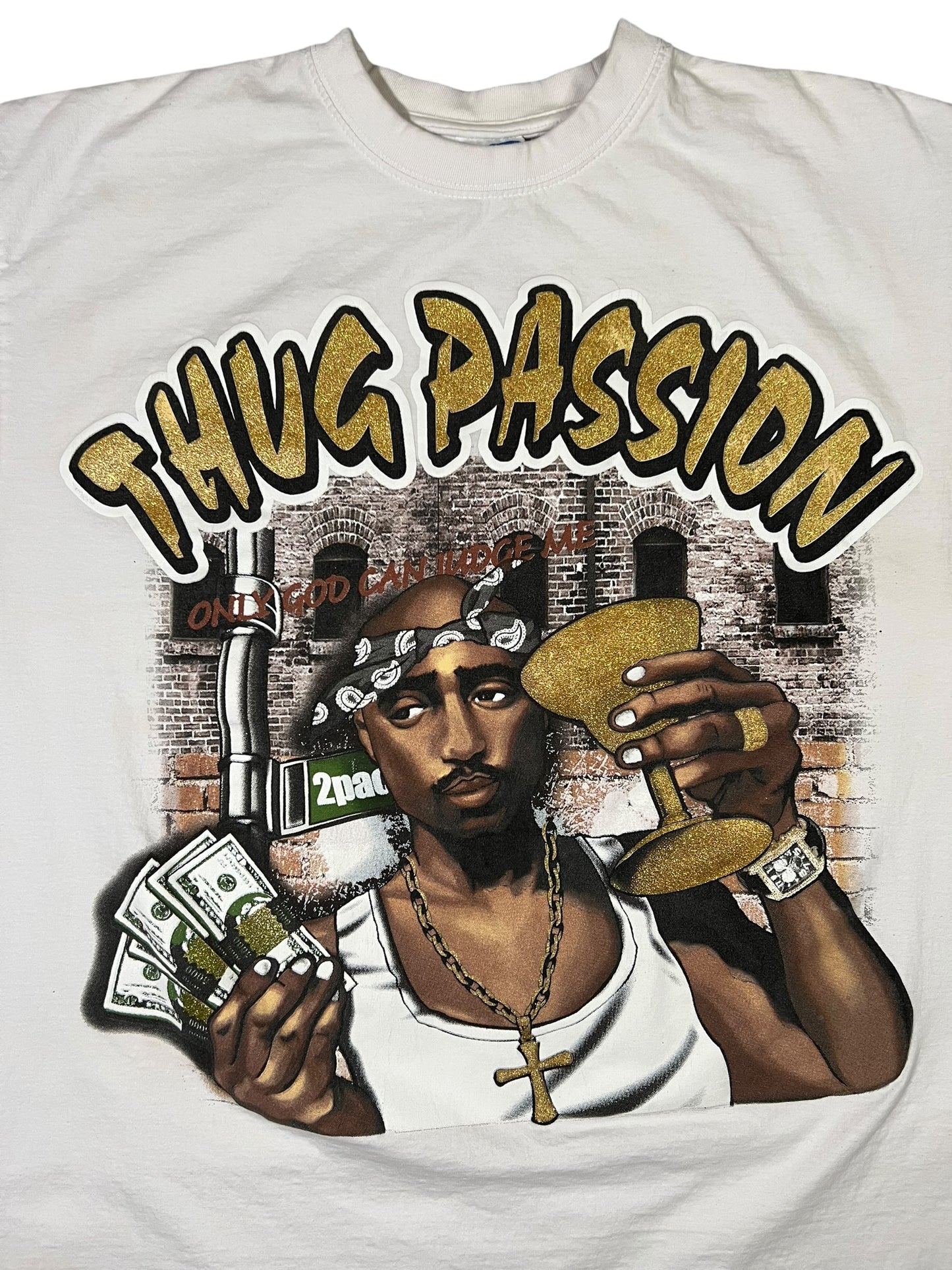 Vintage Y2K Tupac Shakur Thug Passion 2pac rap tee (XL)