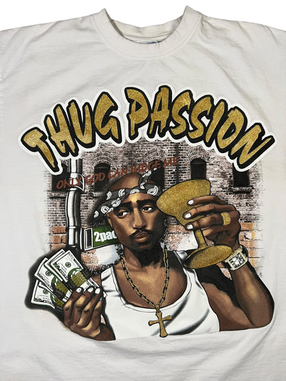 Vintage Y2K Tupac Shakur Thug Passion 2pac rap tee (XL)