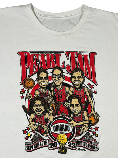 2023 Pearl Jam Chicago Bulls caricature band tee (XL)