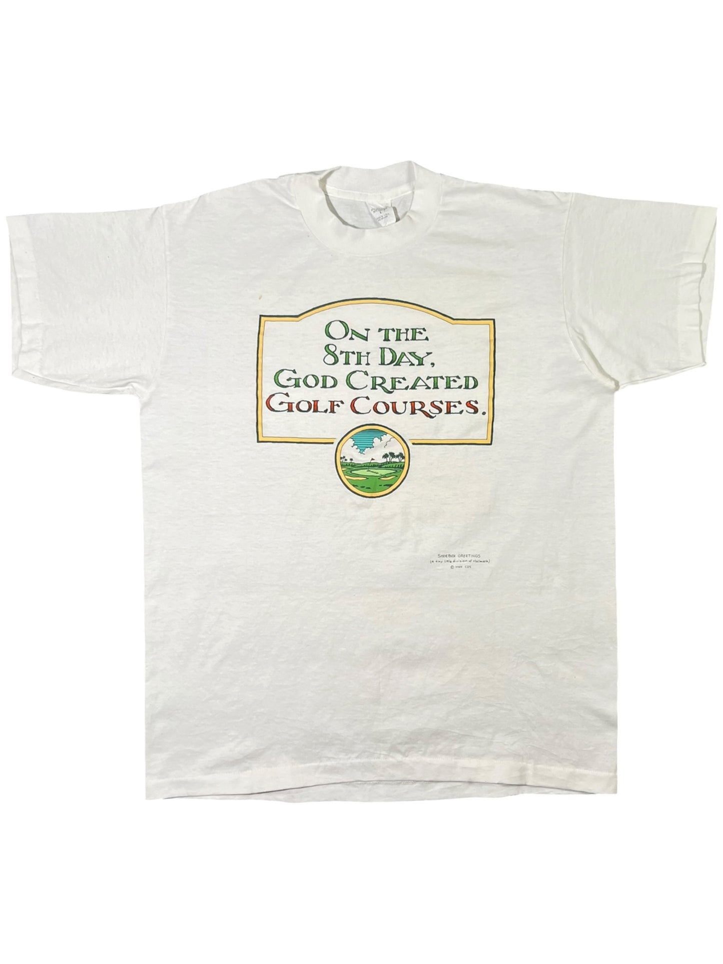 Vintage 90s On The 8th Day God Created Golf Courses. tee (M)