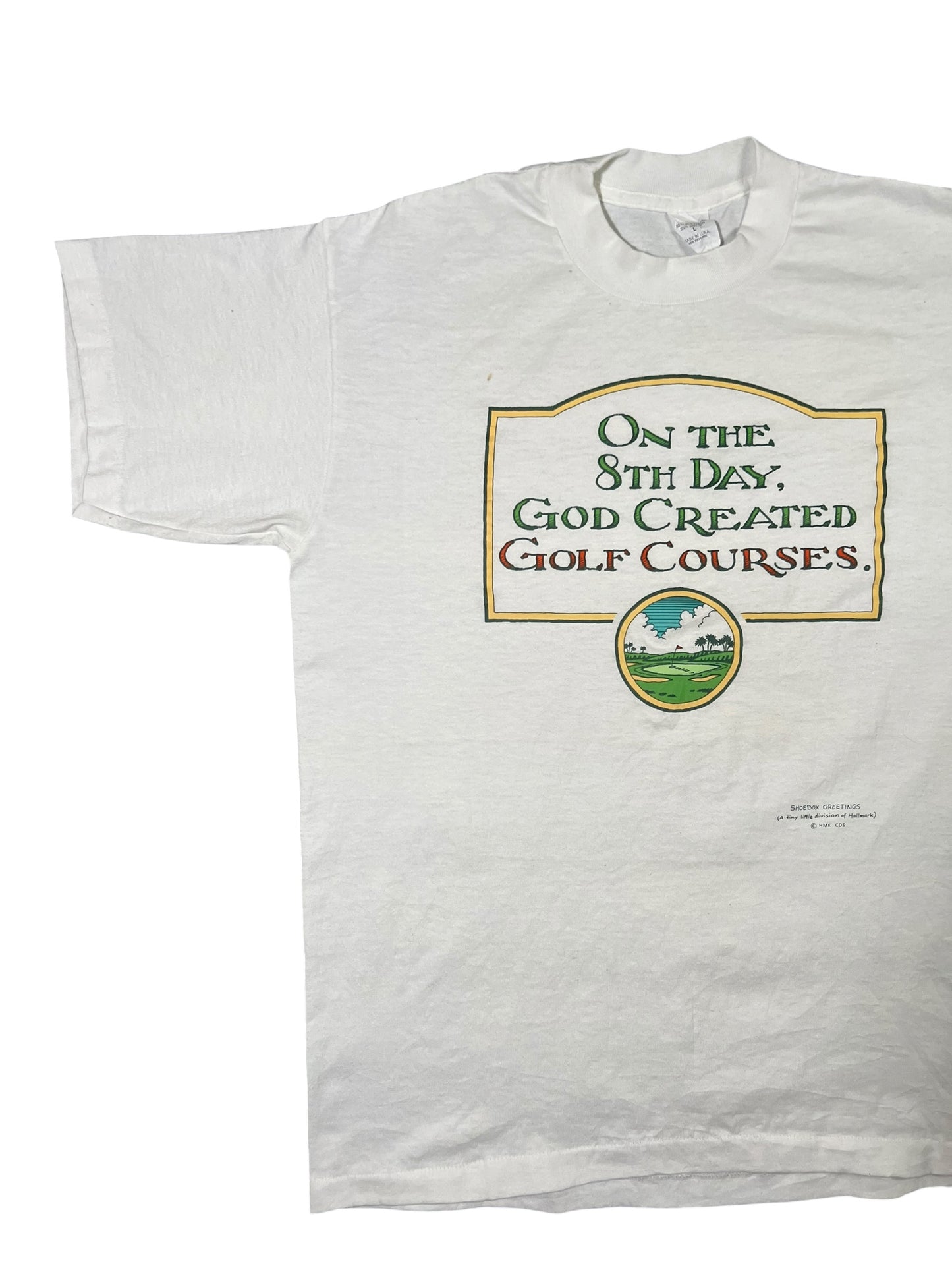 Vintage 90s On The 8th Day God Created Golf Courses. tee (M)