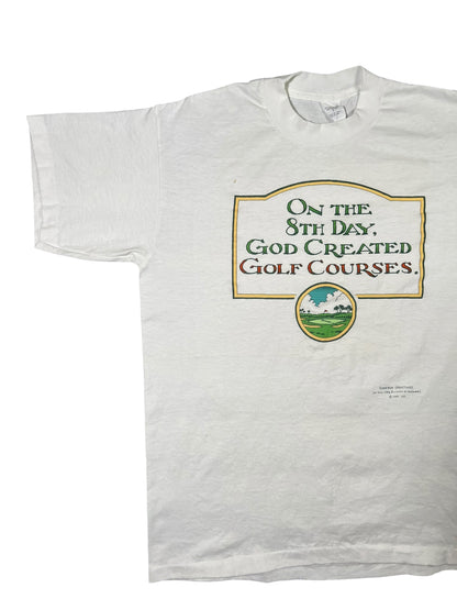 Vintage 90s On The 8th Day God Created Golf Courses. tee (M)