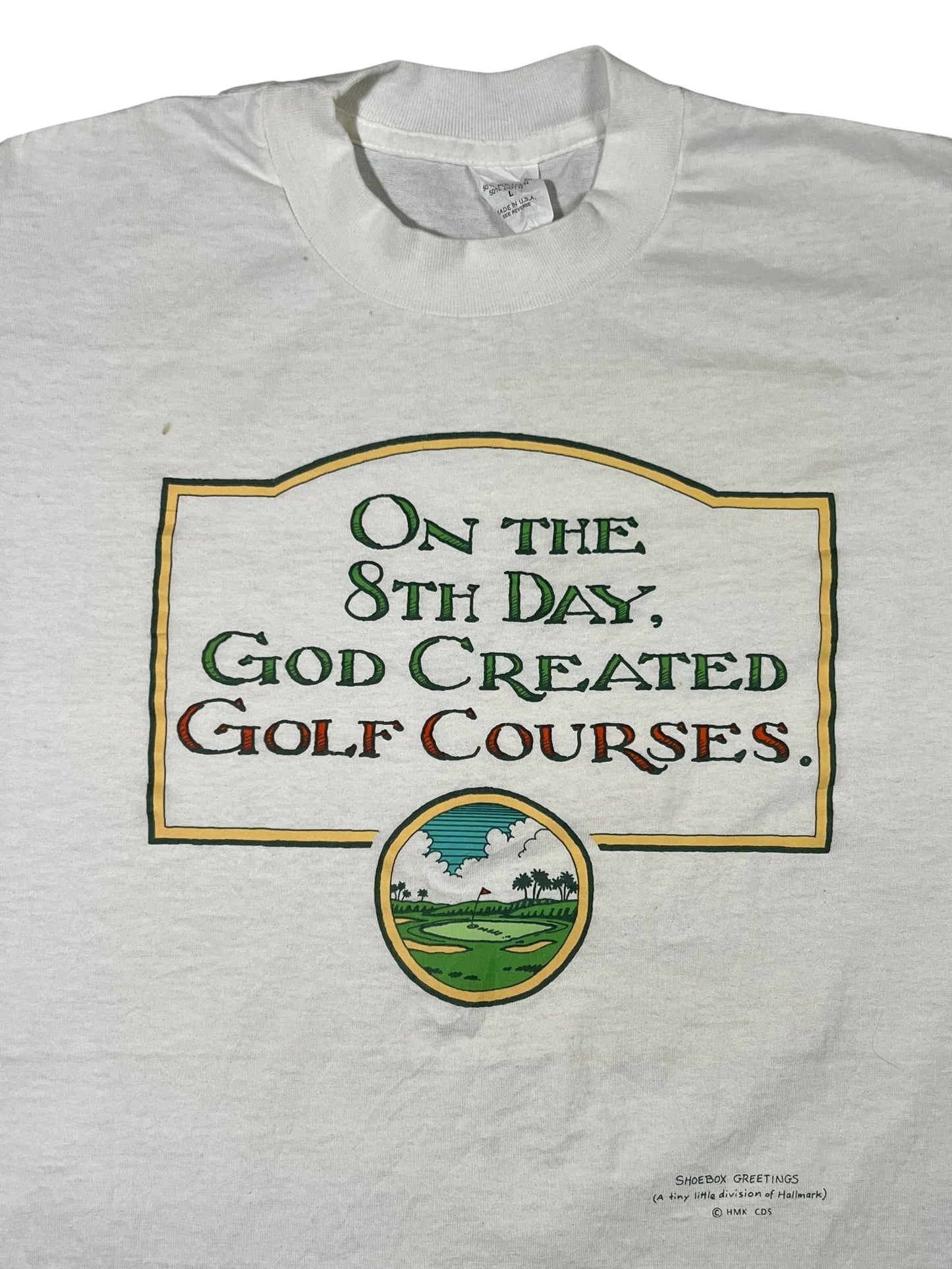 Vintage 90s On The 8th Day God Created Golf Courses. tee (M)