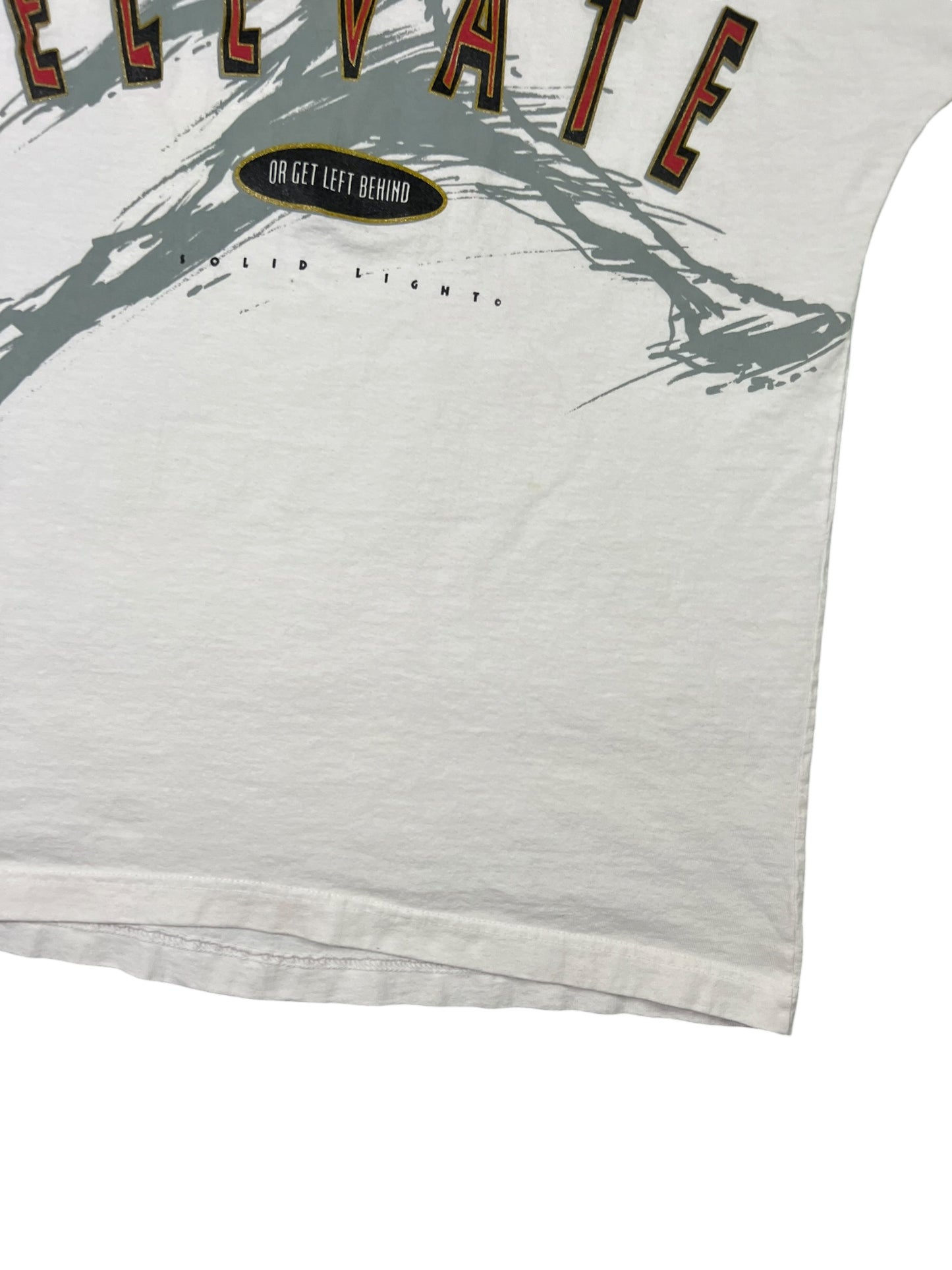 Vintage 90s Elevate Or Get Left Behind Rise With The Most High God all over print tee (L/XL)
