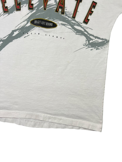 Vintage 90s Elevate Or Get Left Behind Rise With The Most High God all over print tee (L/XL)