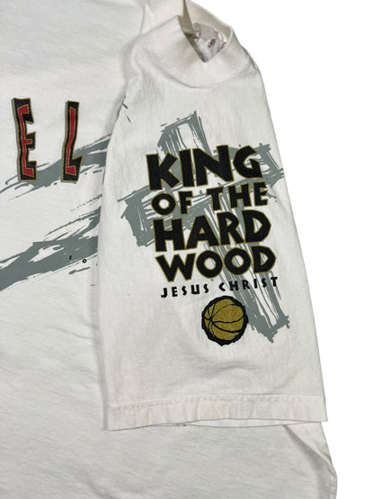 Vintage 90s Elevate Or Get Left Behind Rise With The Most High God all over print tee (L/XL)