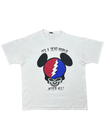 Vintage 90s Grateful Dead It’s A Dead World…After All! Mickey lot band tee (XL)
