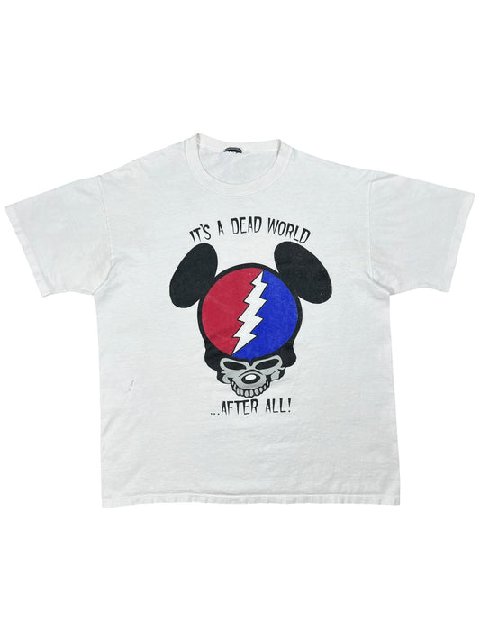 Vintage 90s Grateful Dead It’s A Dead World…After All! Mickey lot band tee (XL)