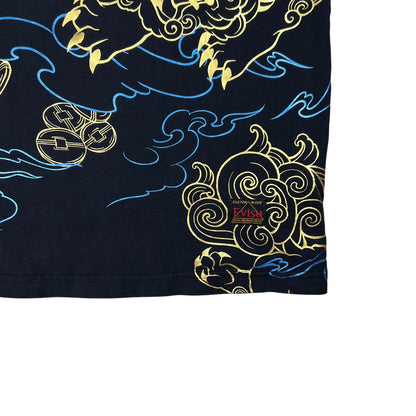 Y2K Evisu Kirin Foil all over print tee (M)
