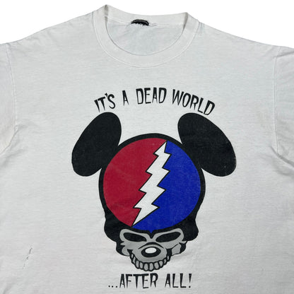 Vintage 90s Grateful Dead It’s A Dead World…After All! Mickey lot band tee (XL)