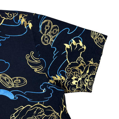 Y2K Evisu Kirin Foil all over print tee (M)