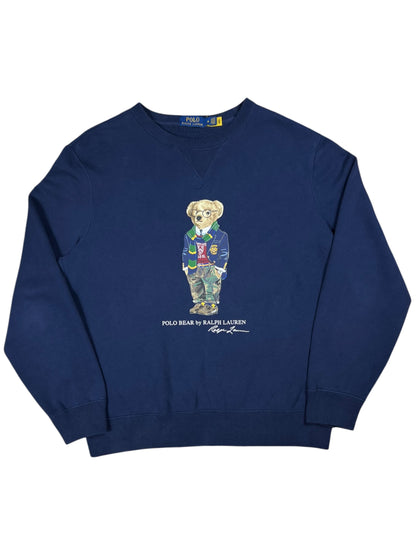 Y2K Ralph Lauren Polo Bear USA preppy crewneck (M)