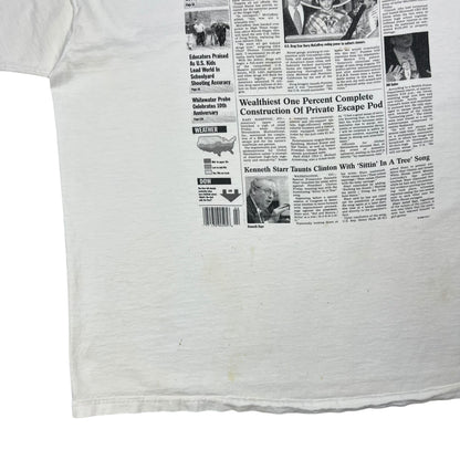 Vintage 1999 The Onion Drugs Win Drug War parody newspaper tee (XL)