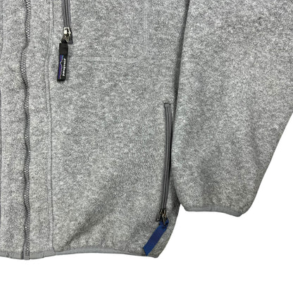 Vintage 90s Patagonia full zip faded grey fleece jacket (M)