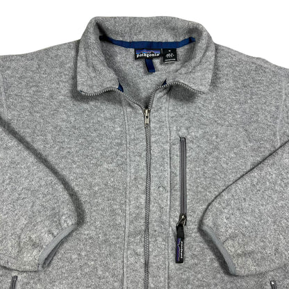 Vintage 90s Patagonia full zip faded grey fleece jacket (M)